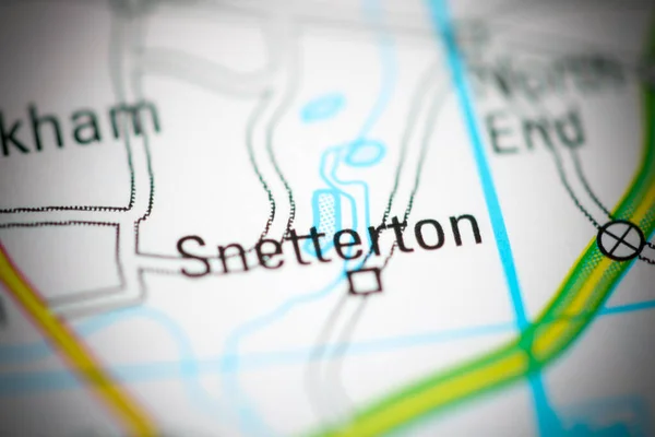 Snetterton Sobre Mapa Geográfico Reino Unido — Fotografia de Stock