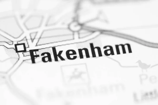 Fakenham Una Mappa Geografica Del Regno Unito — Foto Stock