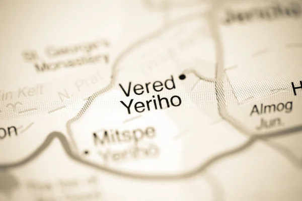 Vered Yeriho on a geographical map of Israel