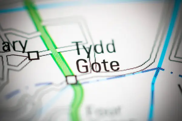 Tydd Gote Γεωγραφικό Χάρτη Του Ηνωμένου Βασιλείου — Φωτογραφία Αρχείου