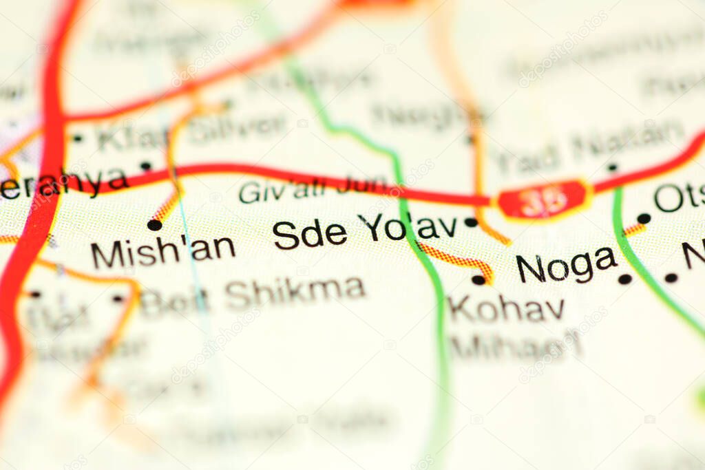 Sde Yo'av on a geographical map of Israel