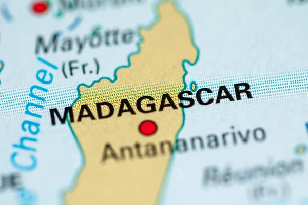 Madagascar Geogrphy Concepto Close Shot — Foto de Stock