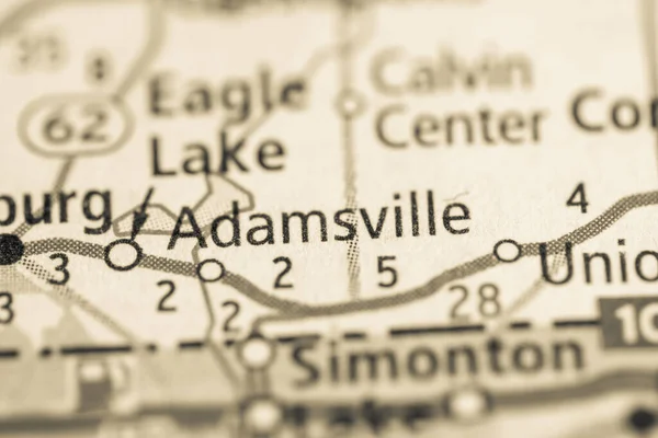 Adamsville 密歇根美国地图 — 图库照片