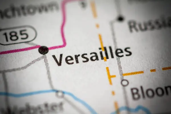Versailles Ohio Mappa Degli Stati Uniti — Foto Stock