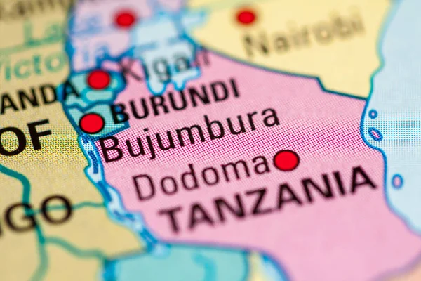 부줌부라 부룬디 Geogrphy 컨셉트 — 스톡 사진