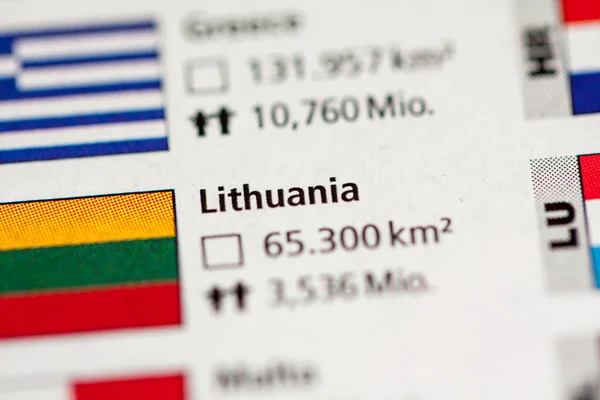 Litva Geografický Koncept Uzavírá Záběr — Stock fotografie
