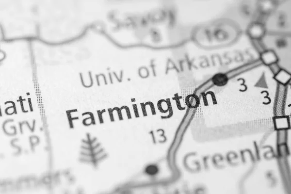 Farmington Arkansas Mapa Usa — Stock fotografie
