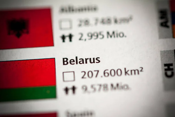 Bělorusko Geografický Koncept Uzavírá Záběr — Stock fotografie