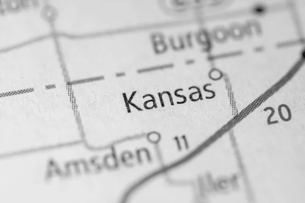 Kansas Ohio Mapa Usa — Foto de Stock