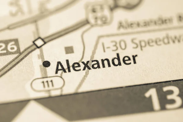 Met Alexander Arkansas Kaart Verenigde Staten — Stockfoto