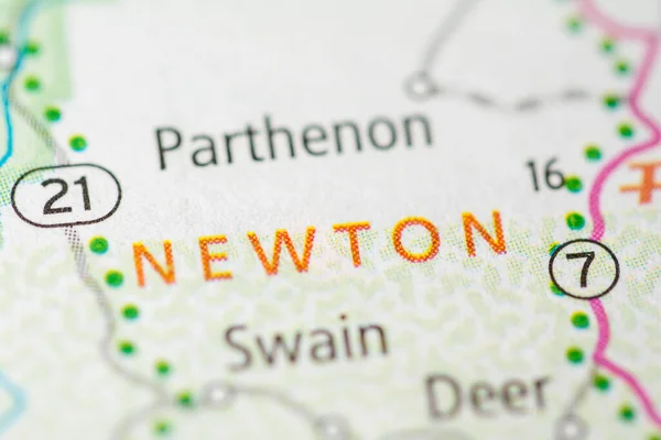Newton Arkansas Eua Mapa — Fotografia de Stock