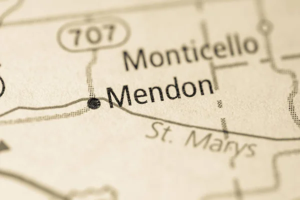 Mendon Ohio Abd Haritası — Stok fotoğraf