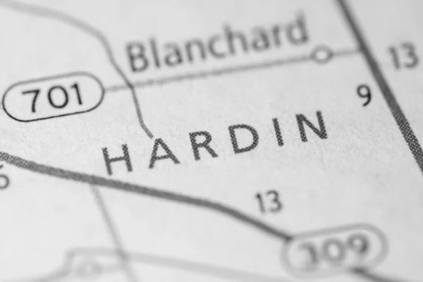 Hardin Ohio Abd Haritası — Stok fotoğraf