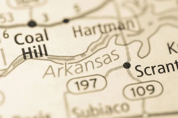 Arkansas Arkansas Abd Haritası — Stok fotoğraf