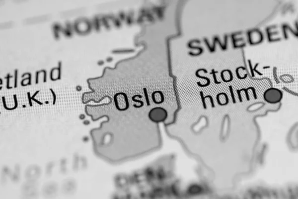 ノルウェーのオスロ 地理的概念が閉鎖された — ストック写真