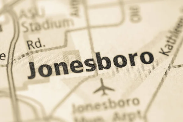 Jonesboro Arkansas Mapa Usa — Stock fotografie