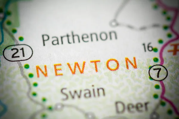 Newton Arkansas Eua Mapa — Fotografia de Stock