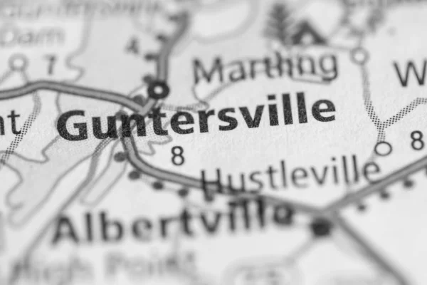 Guntersville Alabama Kaart Verenigde Staten — Stockfoto