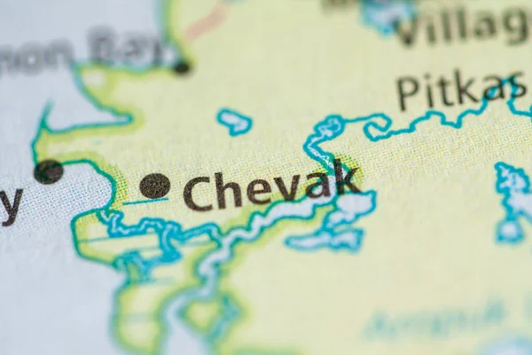 Τσέβακ Αλάσκα Ηπα Γεωγραφική Έννοια Κοντινό Πλάνο — Φωτογραφία Αρχείου