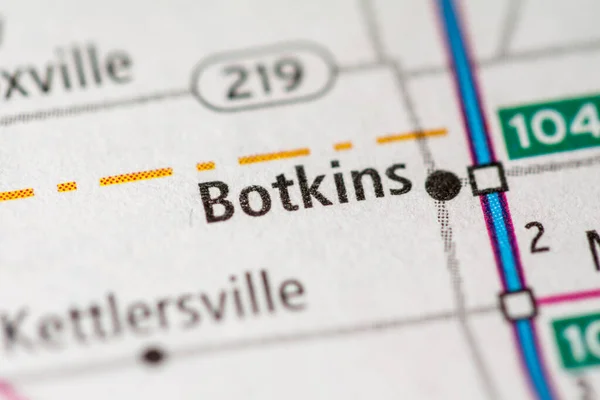 Botkins Ohio Eua Mapa — Fotografia de Stock