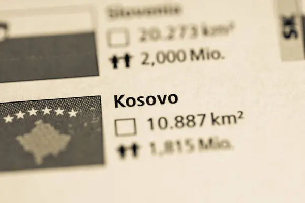 Kosovo Geografický Koncept Uzavírá Záběr — Stock fotografie