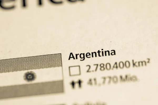 Argentina Geogrphy Koncept Nära Upp Skott — Stockfoto