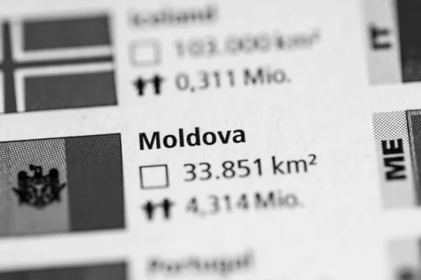 Moldávia Geogrphy Conceito Close Shot — Fotografia de Stock