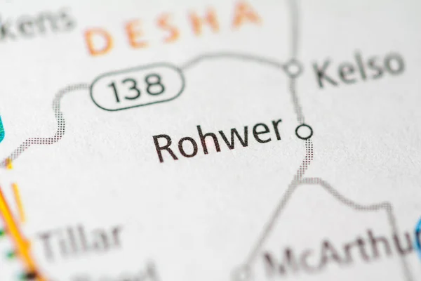 Rohwer Arkansas Eua Mapa — Fotografia de Stock