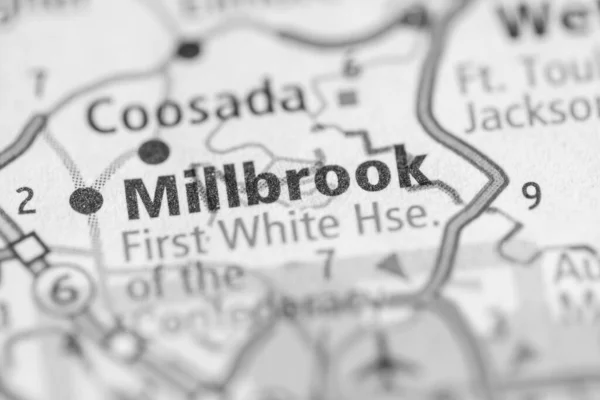 Millbrook Alabama Abd Haritası — Stok fotoğraf