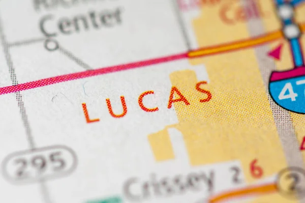 Lucas Ohio Usa Karte — Stockfoto
