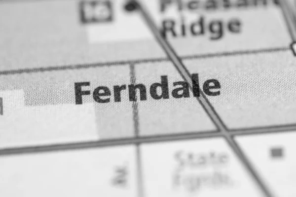 Ferndale Michigan Eua Mapa — Fotografia de Stock