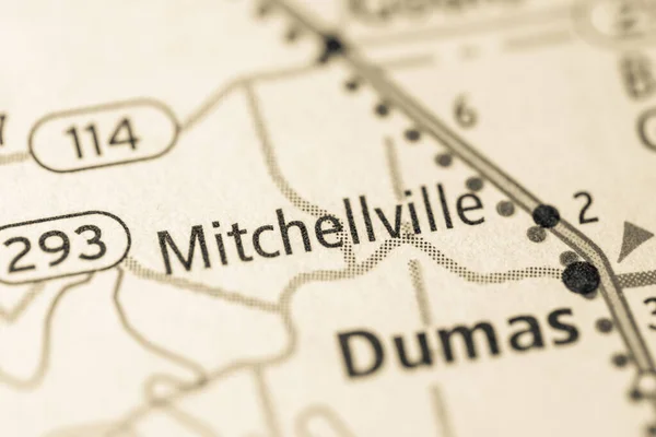 Mitchellville Arkansas Eua Mapa — Fotografia de Stock