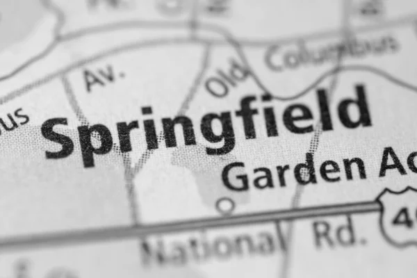 Springfield Ohio Mapa Usa — Stock fotografie