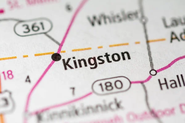 Kingston Haritasının Yakın Plan Görüntüsü Ohio Abd — Stok fotoğraf