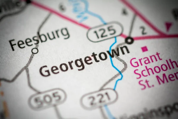 Närbild Kartan Över Georgetown Ohio Här Förenta Staterna — Stockfoto