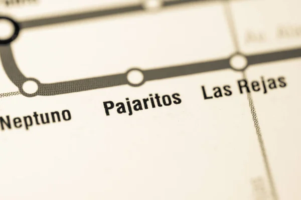 Pajaritos Station Santiago Metro Map — Stock Photo, Image