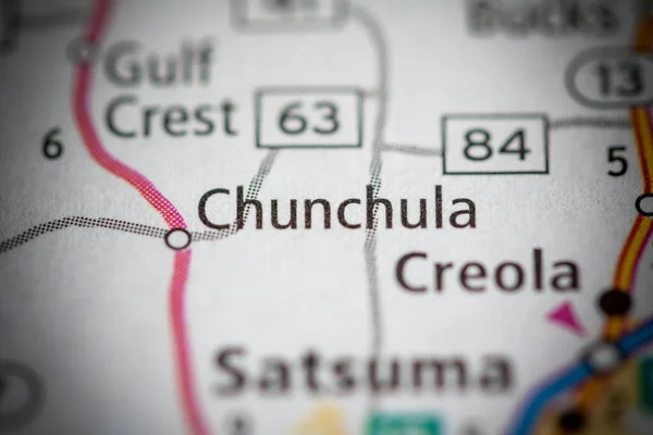 Chunchula Alabama Eua Mapa — Fotografia de Stock