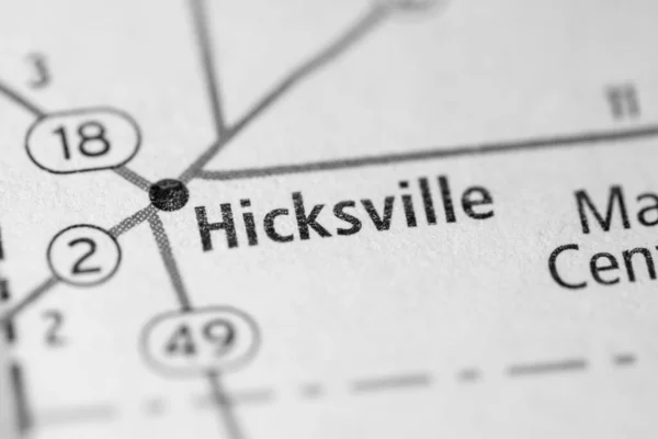 Hicksville 俄亥俄美国地图 — 图库照片