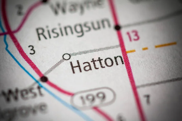 Хеттон Огайо Карта Сша — стокове фото