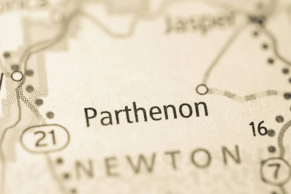 パルテノン アーカンソーだ アメリカ地図 — ストック写真