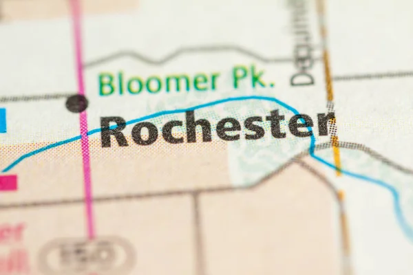 Rochester Michigan Mapa Usa — Stock fotografie