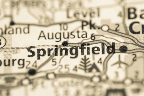 Springfield Michigan Mapa Usa — Stock fotografie