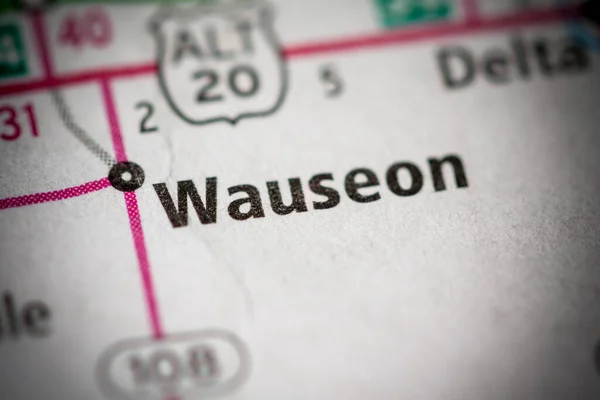 Wauseon Vagyok Ohióban Amerikai Térkép — Stock Fotó