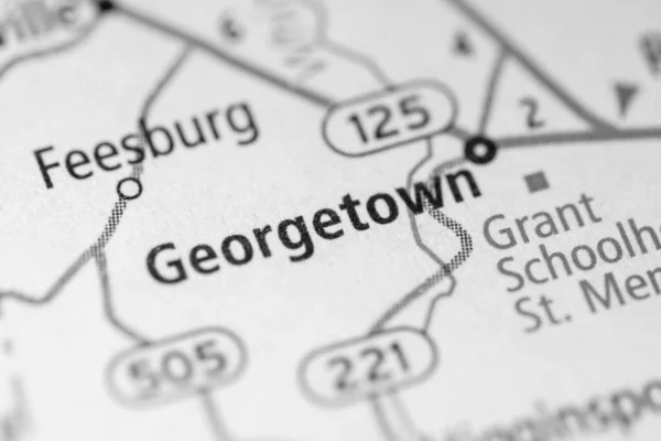 Primer Plano Del Mapa Georgetown Ohio Estados Unidos —  Fotos de Stock