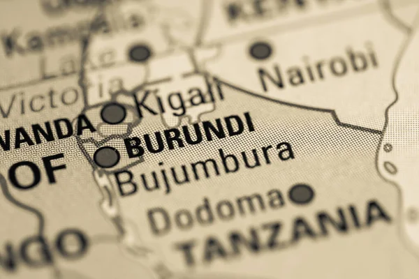 Burundi Geogrphy Concepto Close Shot — Foto de Stock