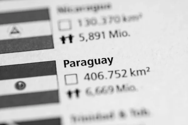 Det Paraguay Geogrphy Koncept Nära Upp Skott — Stockfoto