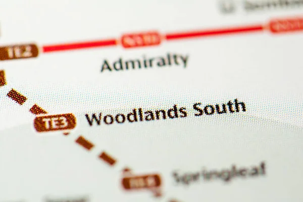 Woodlands South Station. Singapore Metro map.