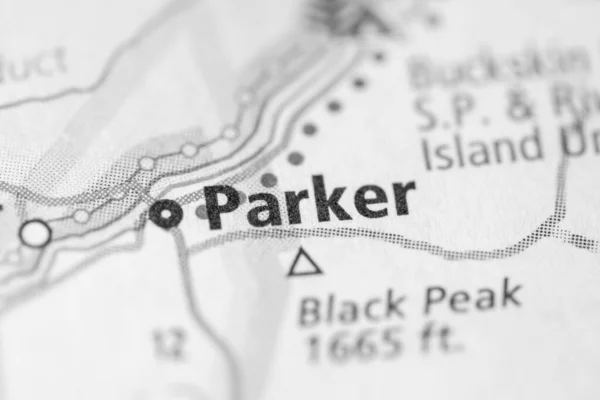 Parker Arizona Eua Mapa — Fotografia de Stock