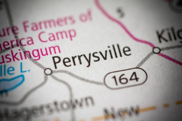 Perrysville Ohio Abd Haritası — Stok fotoğraf