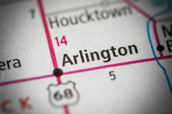 Arlington Ohio Mappa Degli Stati Uniti — Foto Stock